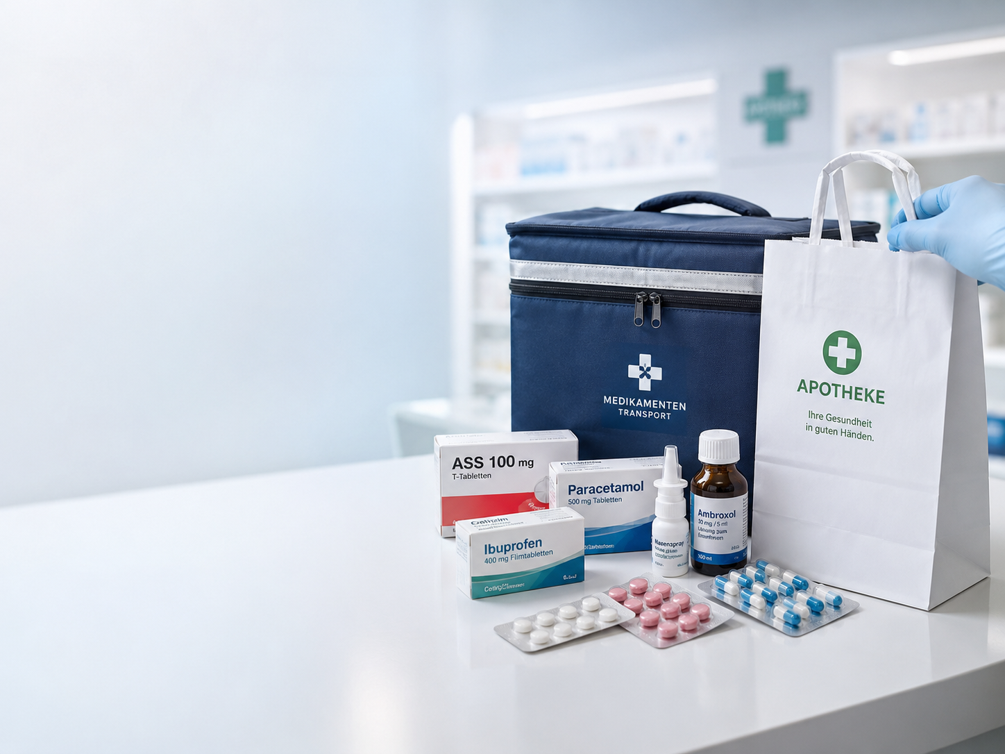 Medikamententransport für Apotheken mit Kühltasche
